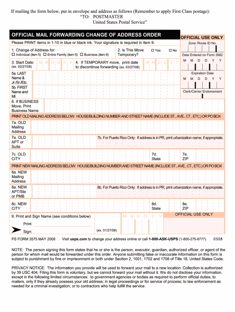 Change Address Form Free Fill Out Sign Online DocHub
