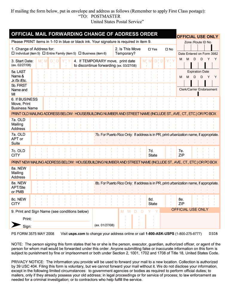 Change Address Form Free Fill Out Sign Online DocHub