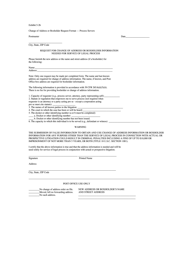 change of address form