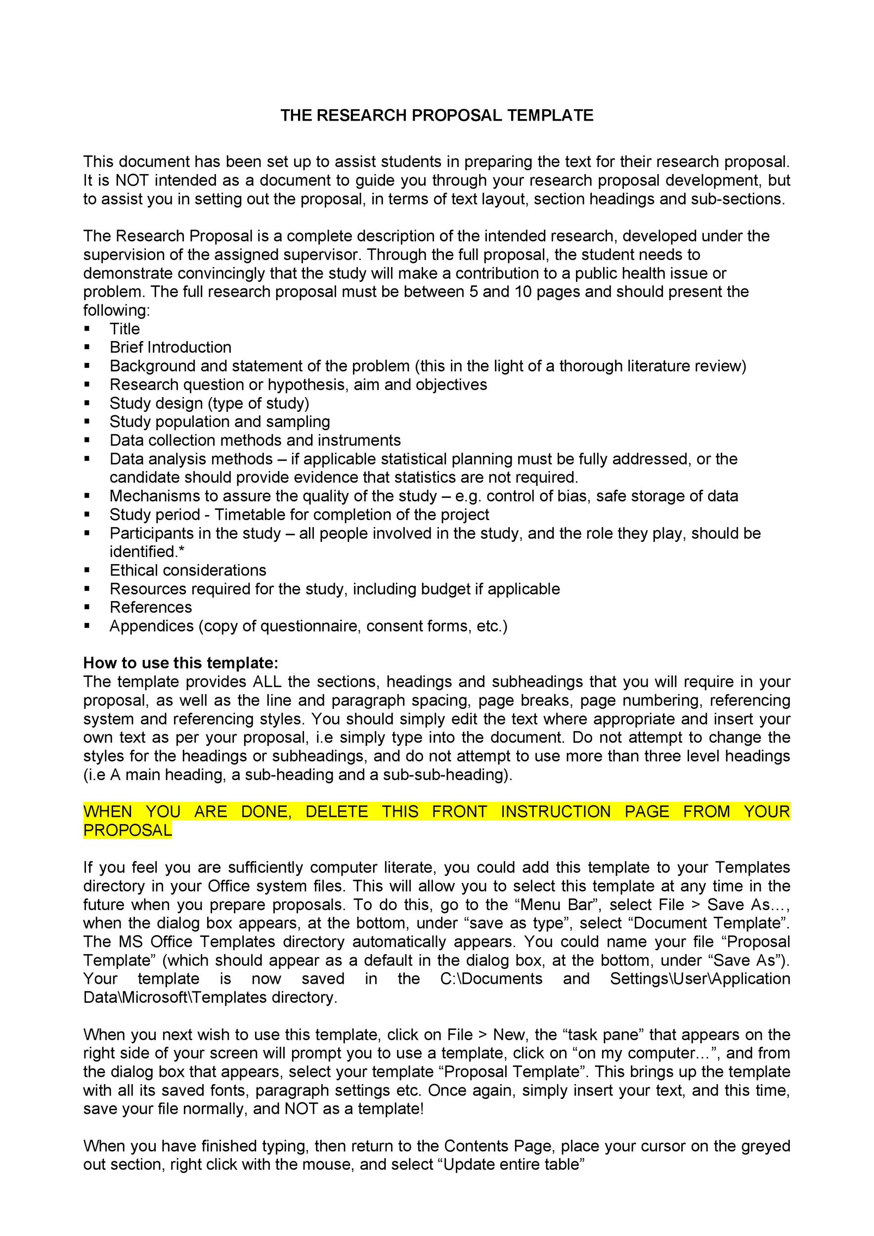 Choose From 40 Research Proposal Templates Examples 100 Free