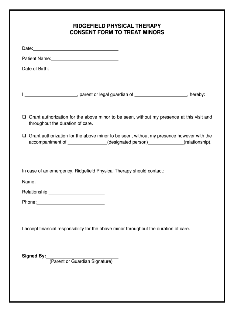 Consent To Treat Form Template Fill Out Sign Online DocHub