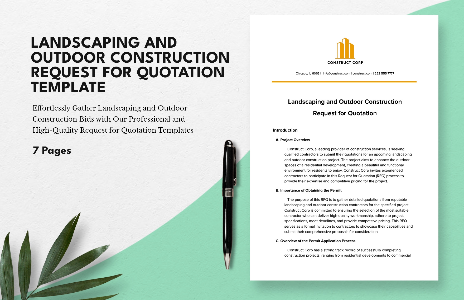 Construction Quotation Template In Google Sheets Pages Word Google Docs Download Template