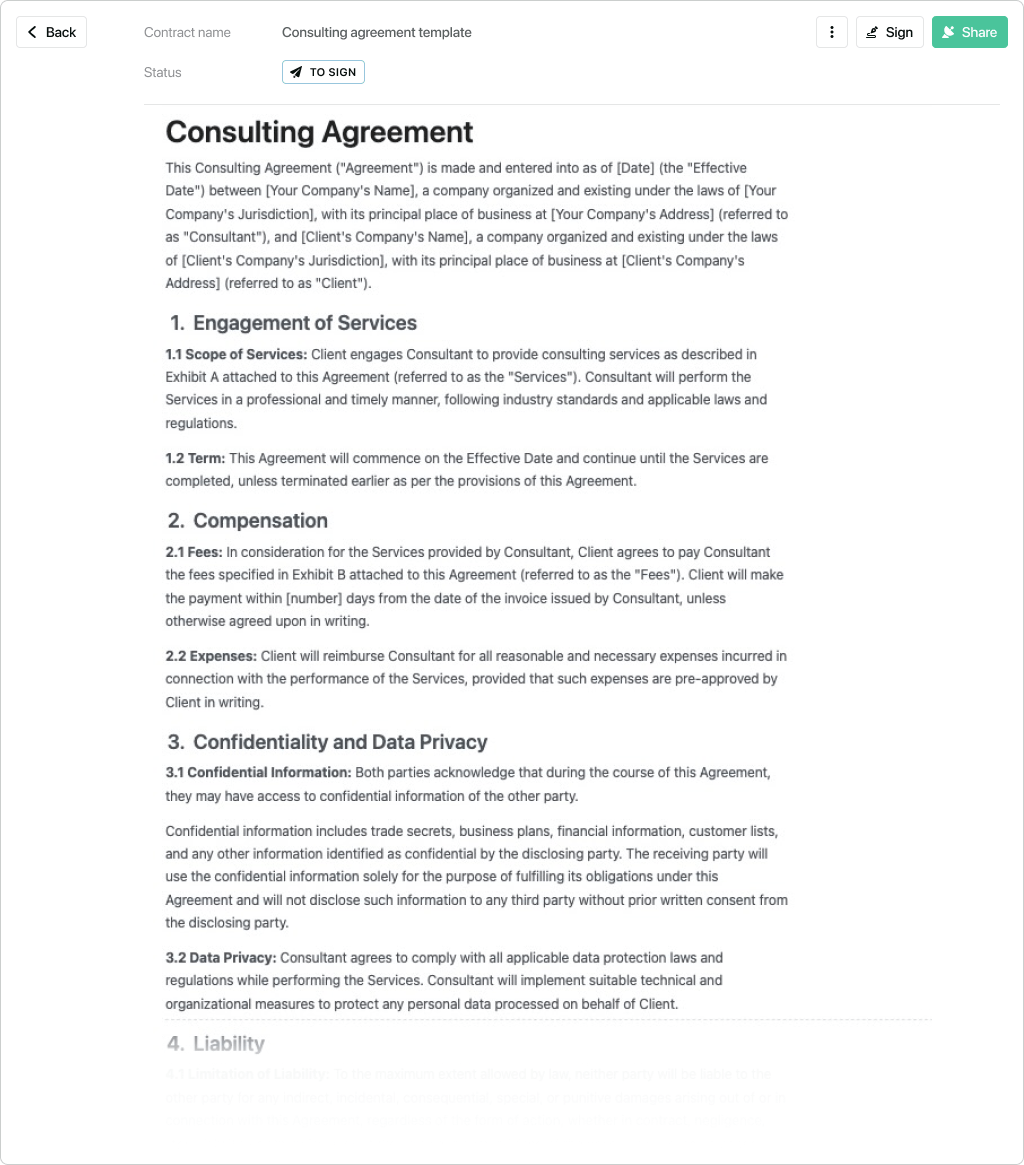 consultant agreement