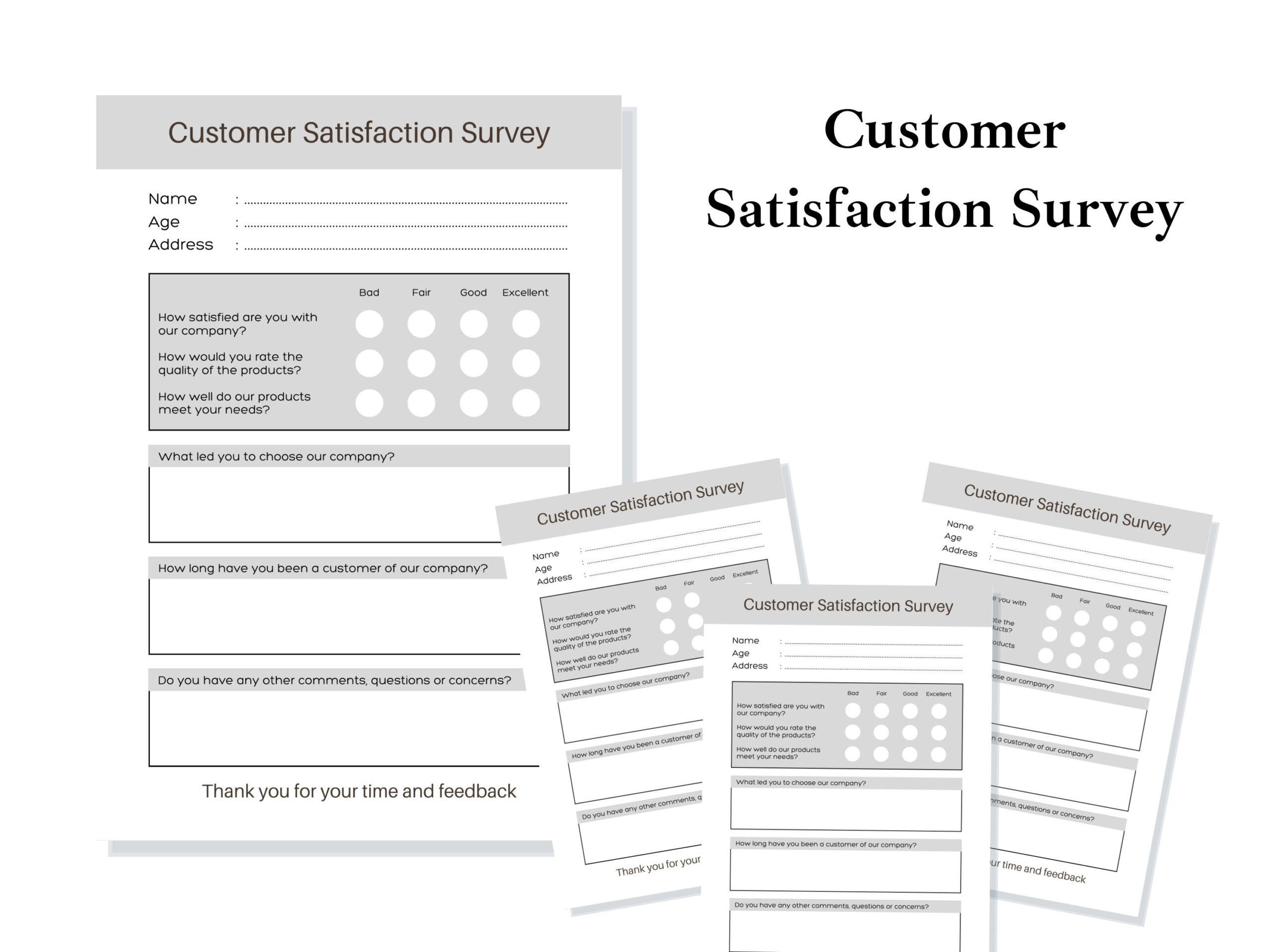 customer satisfaction form