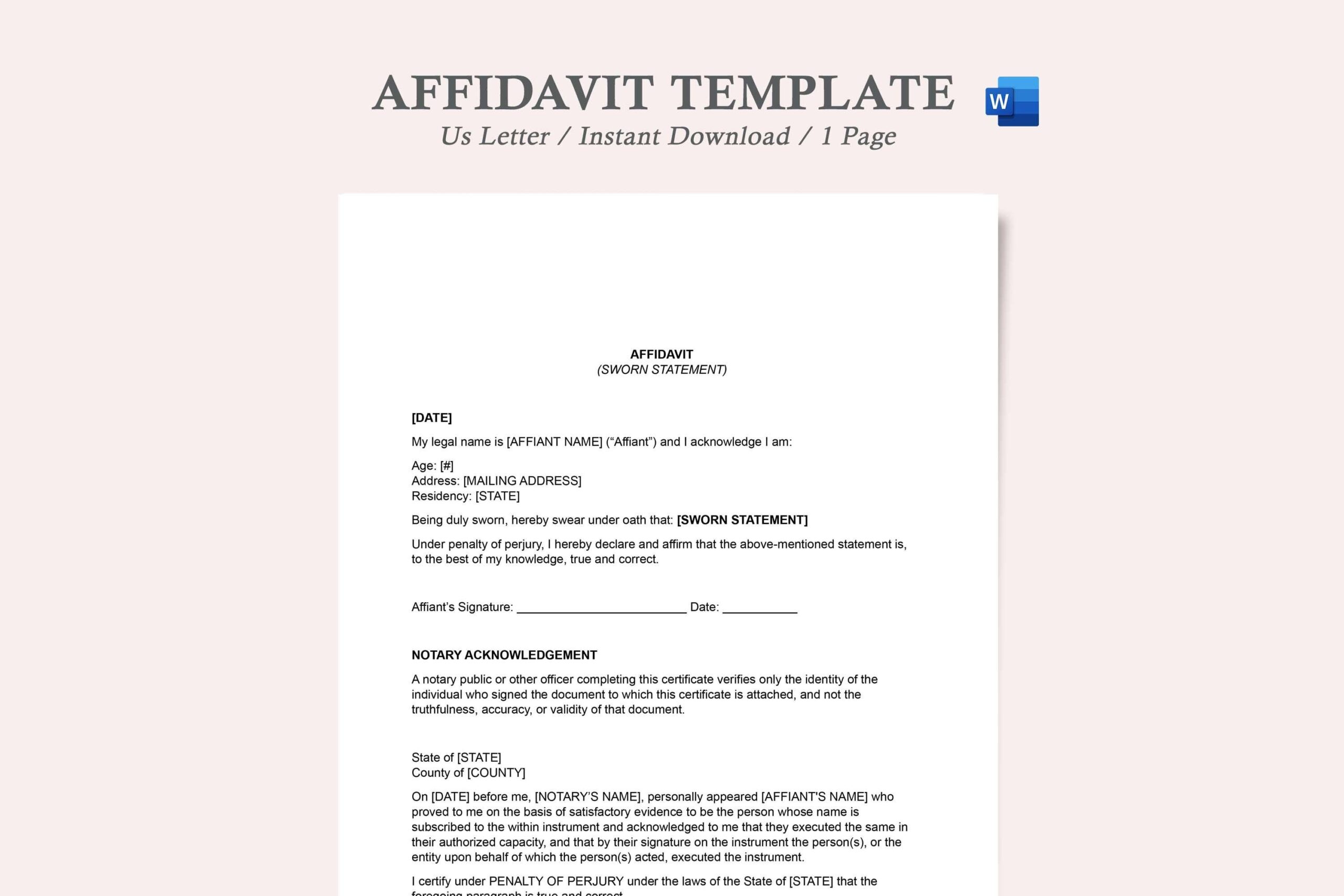 affidavit sample
