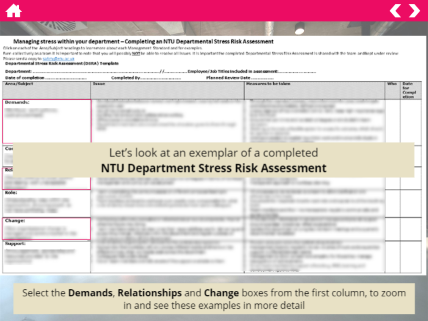 stress risk assessment form