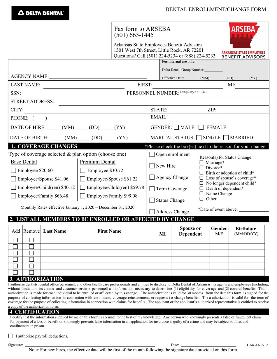 Dar Application Form