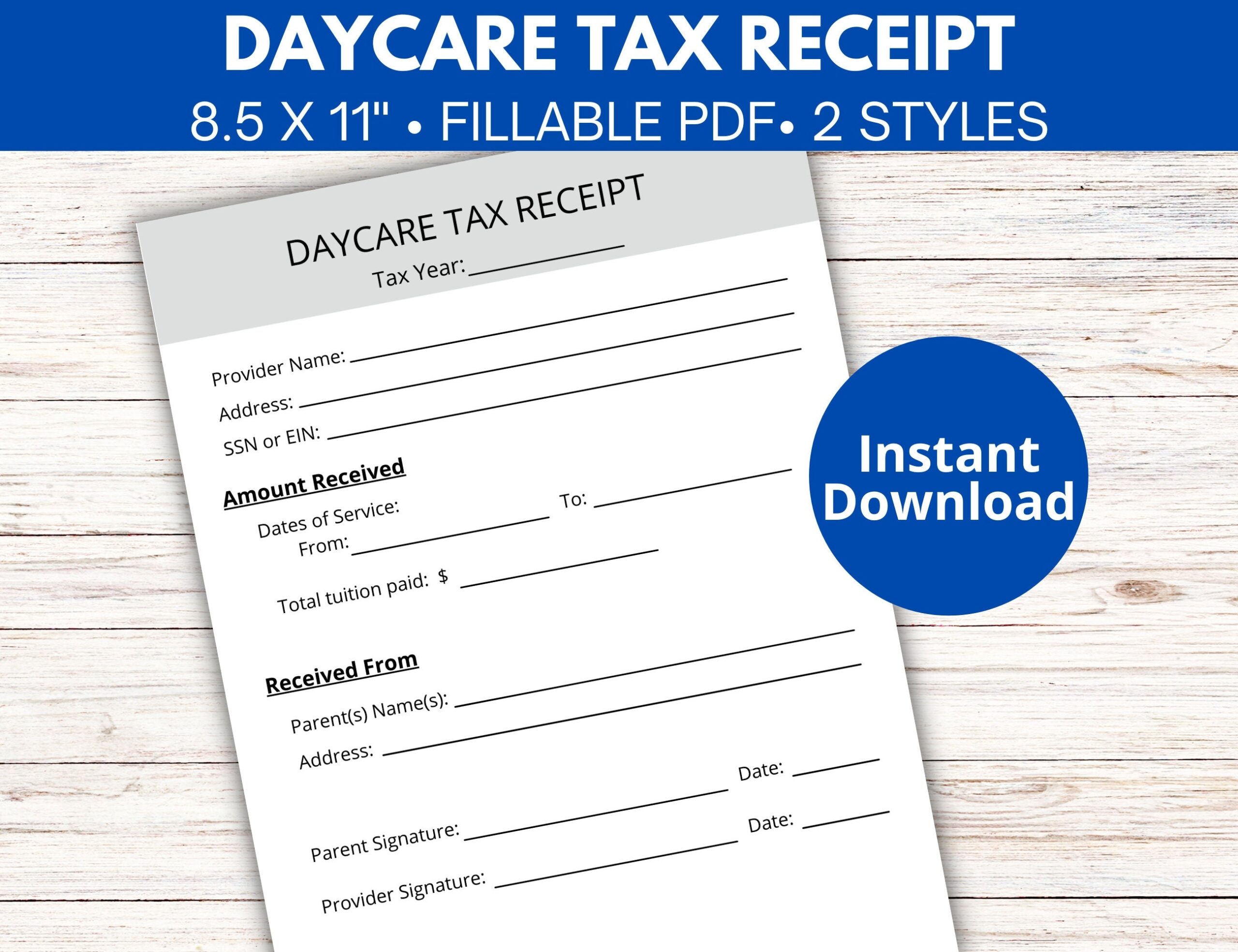 printable daycare tax form for parents