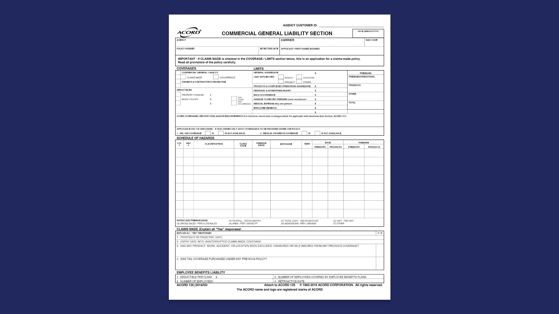 Definition Of Acord 126 Acord 126 Processing Automation Definition Of Acord 126 Acord 126 Processing Automation