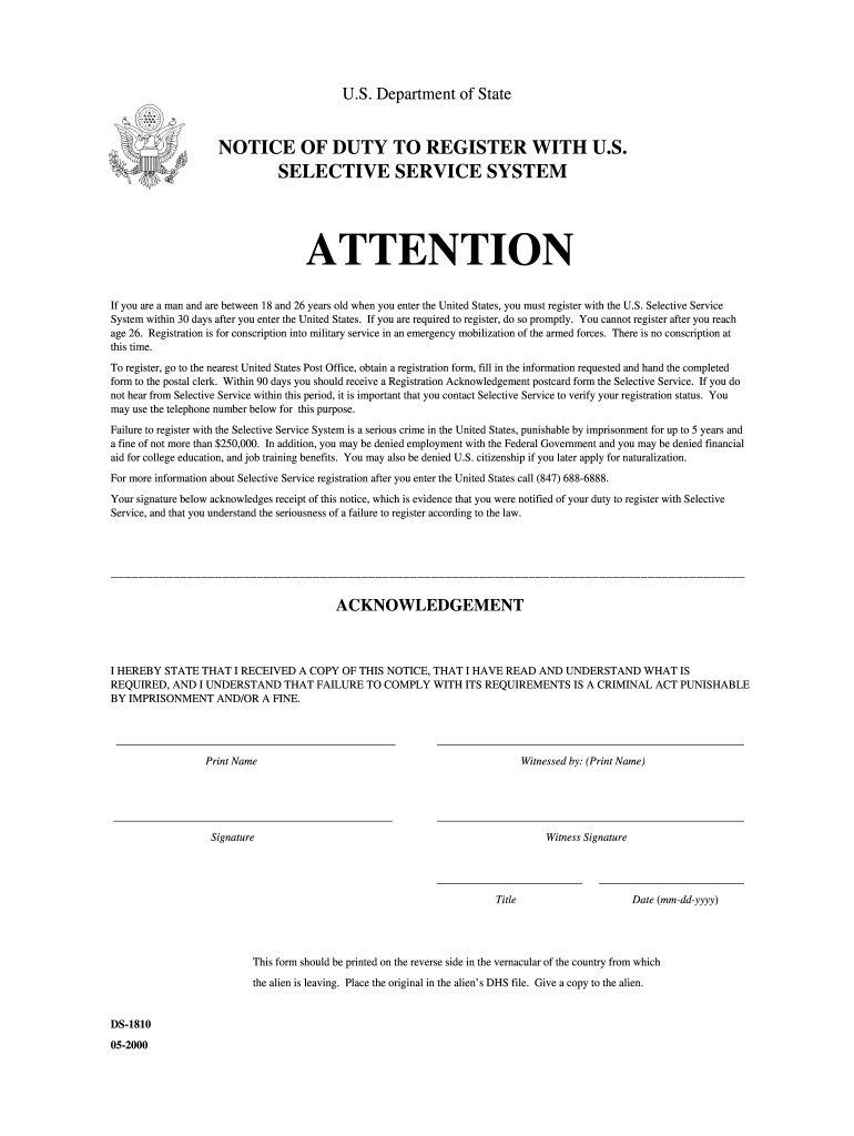 Ds 1810 Fill Out Sign Online DocHub