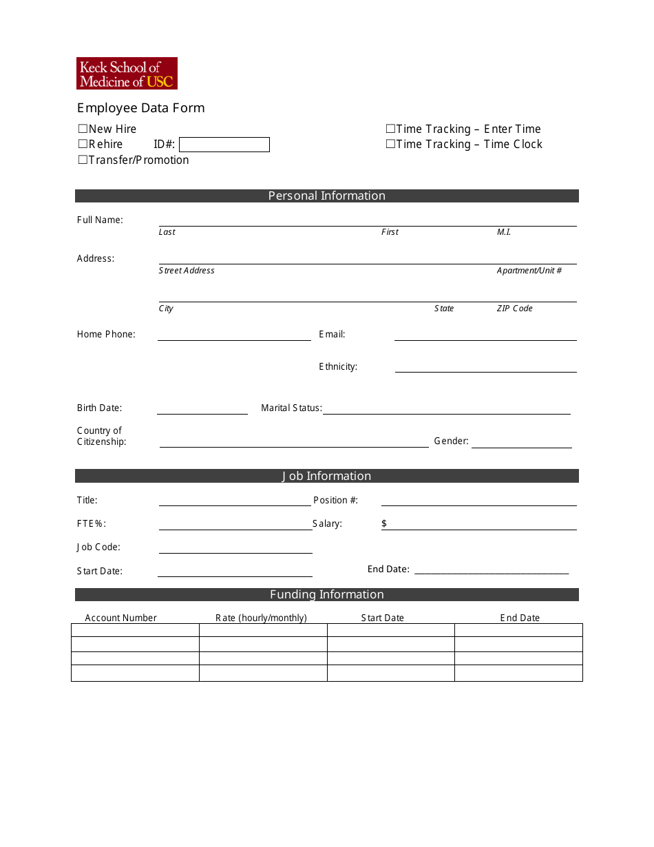 employee information forms