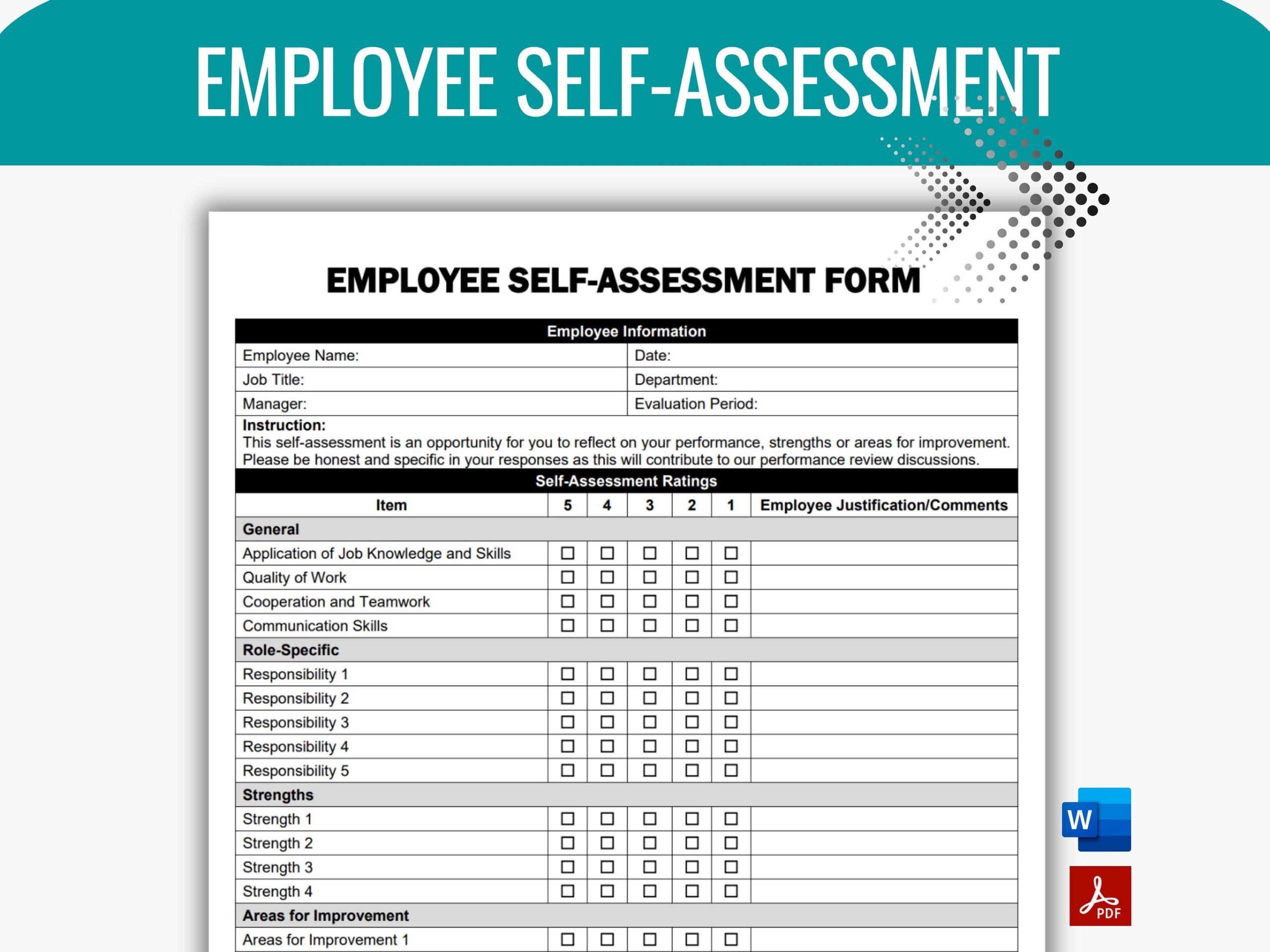Employee Self assessment Performance Review Template Employee Performance Employee Evaluation Employee Training New Hire Checklist Etsy Israel Employee Self assessment Performance Review Template Employee Performance Employee Evaluation Employee Training New Hire Checklist Etsy Israel