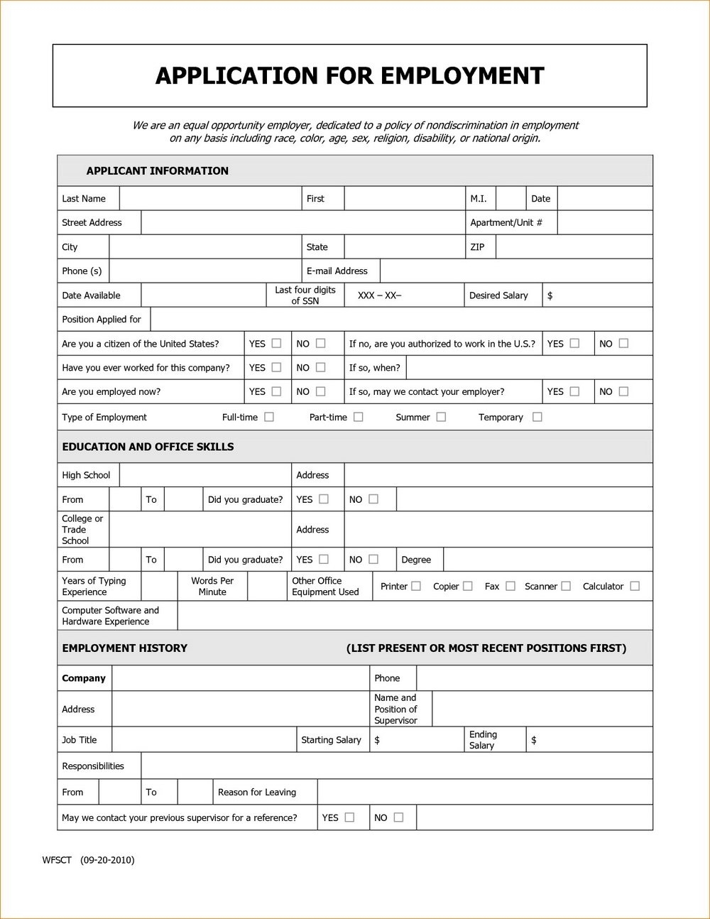 Employment Application Form In Spanish Worksheets Library