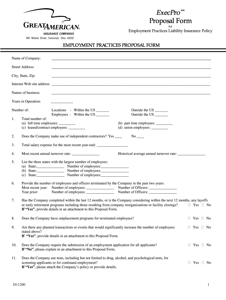 insurance proposal form