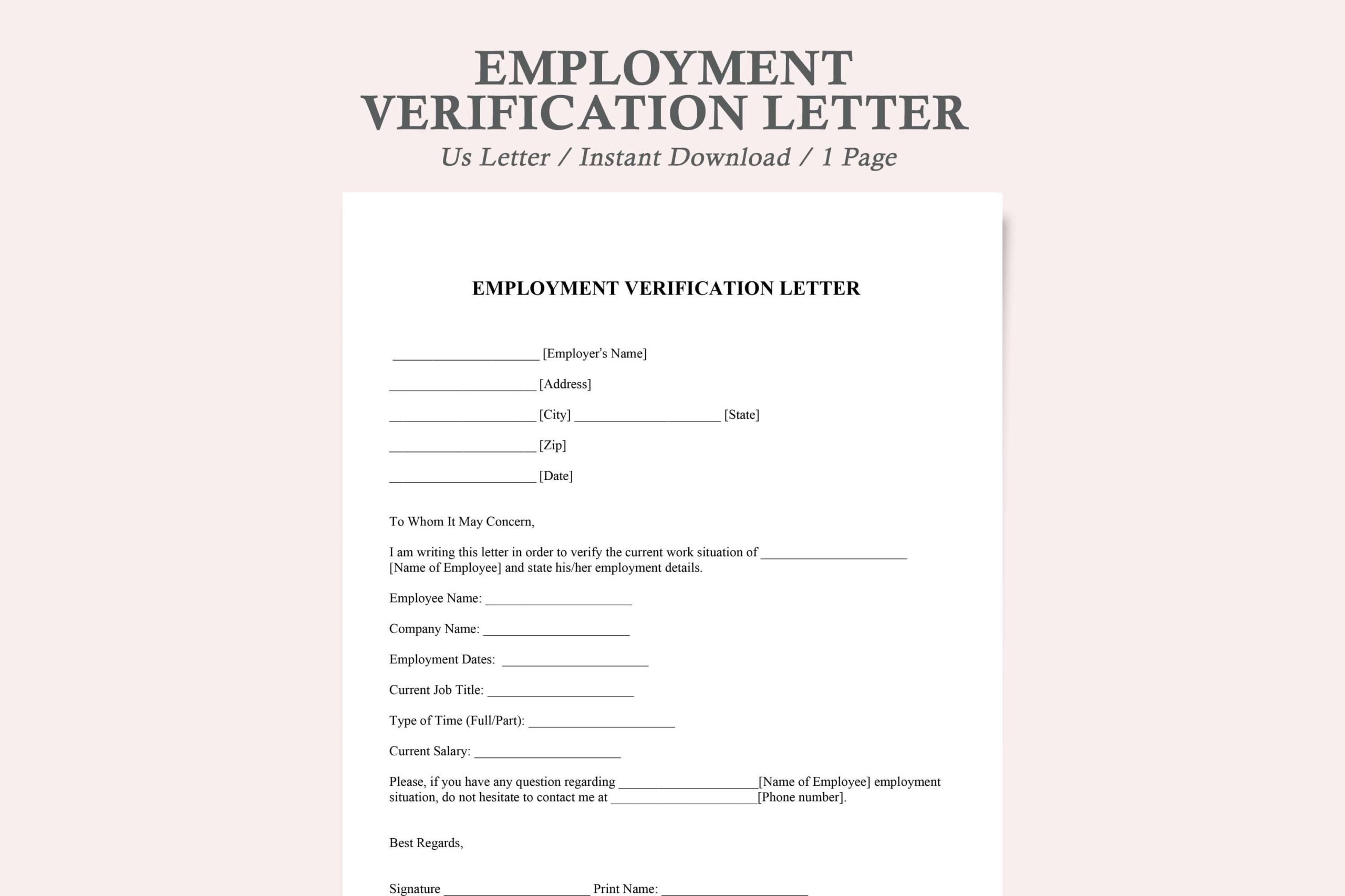employee verification forms