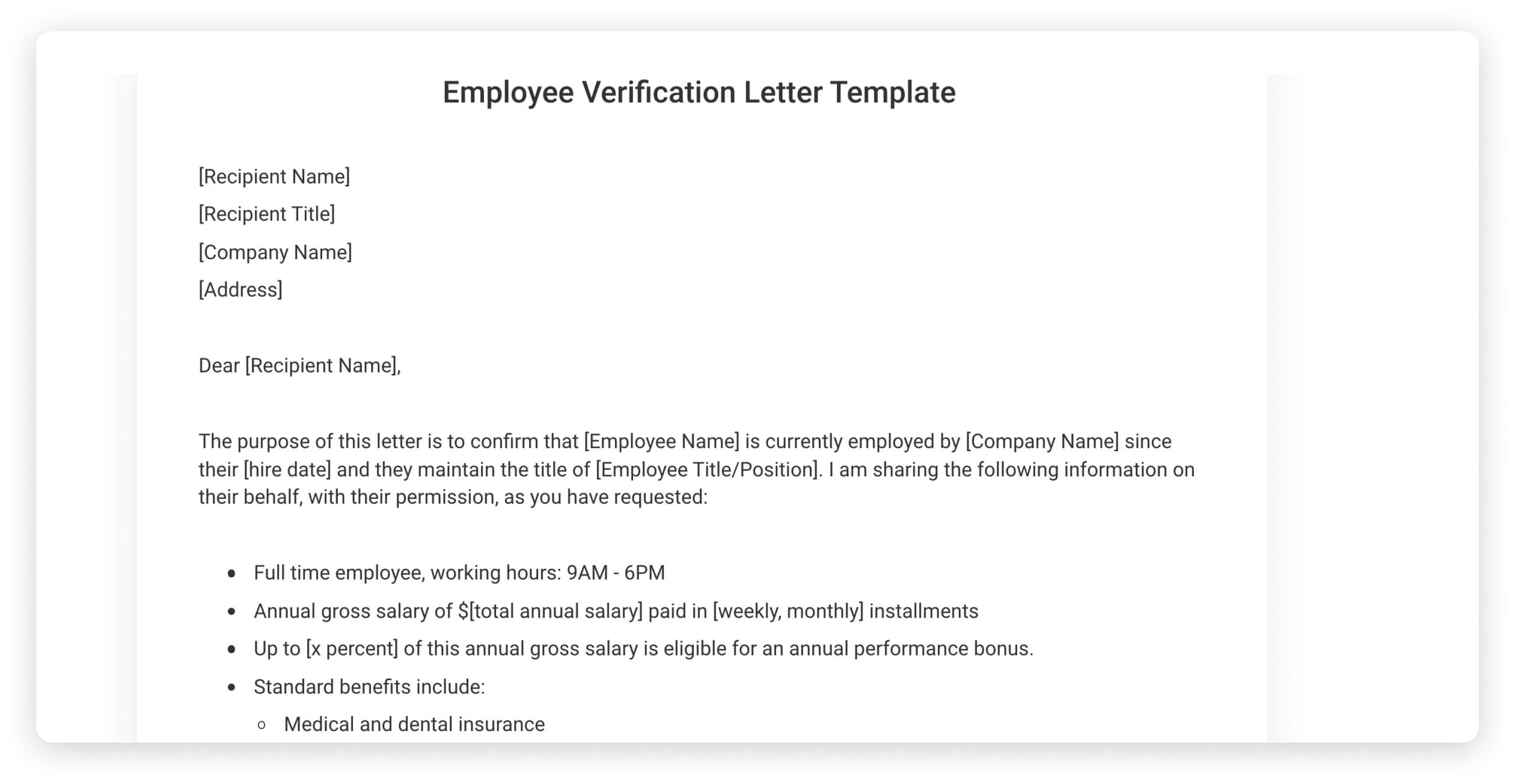 proof of employment letter proof of employment letter