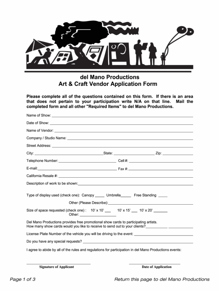 Event Vendor Registration Form Fill Online Printable Fillable Blank PdfFiller