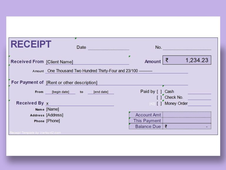 EXCEL Of Simple Cash Receipt Form xlsx WPS Free Templates