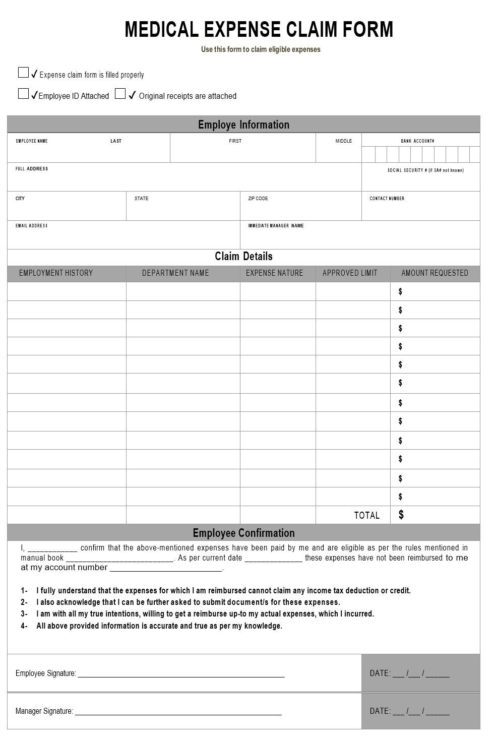 medical claim form