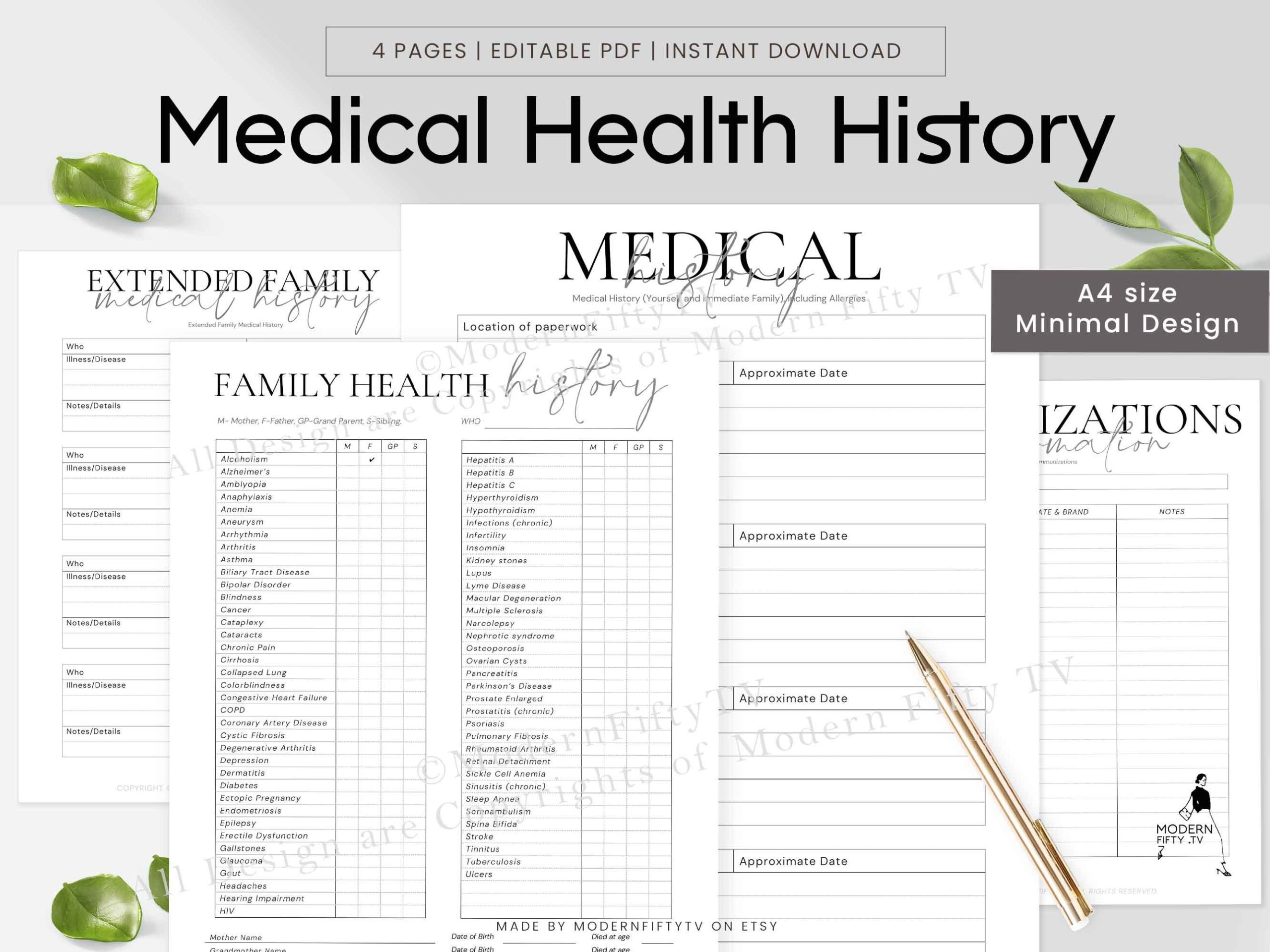 health history form