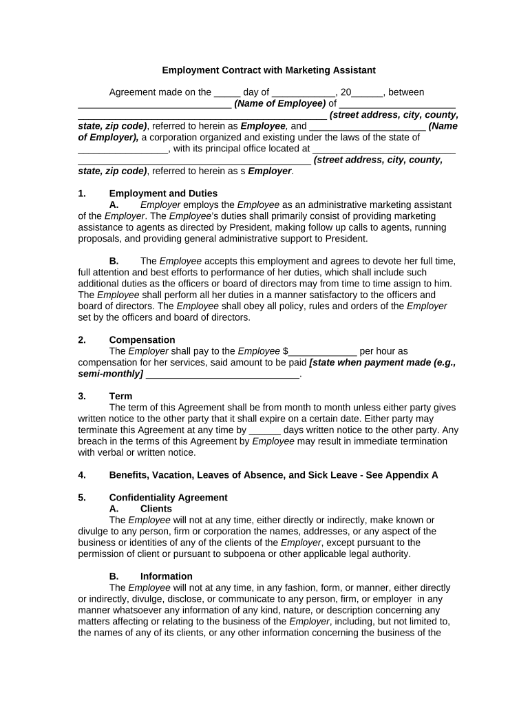 employment contract form
