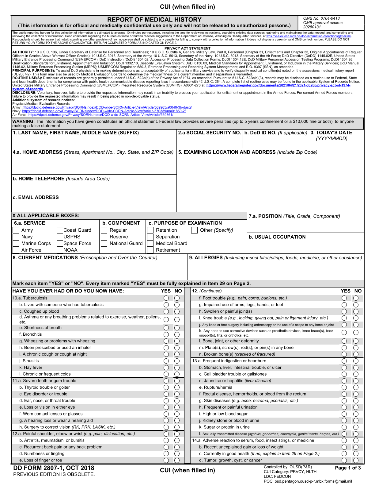 Fill Form DD 2813 2024 2025 Department Of Defense Dental Exam