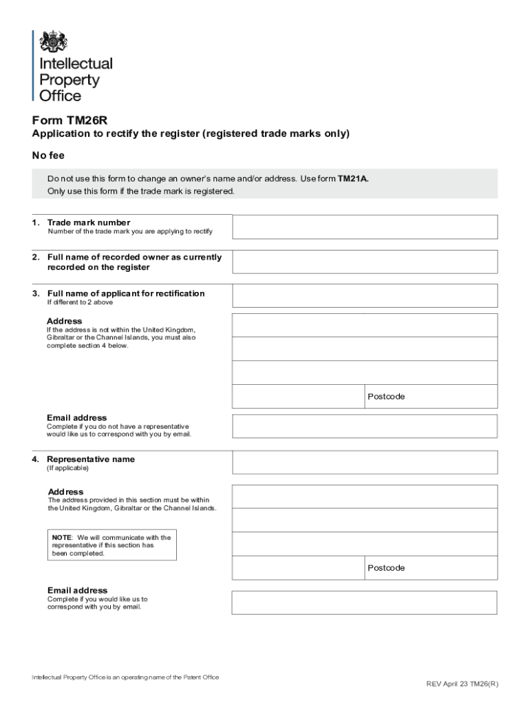 intellectual property application form