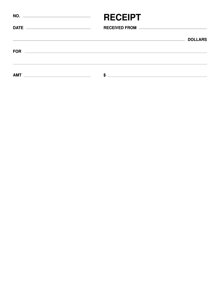 Fillable Receipt Fill Out Sign Online DocHub