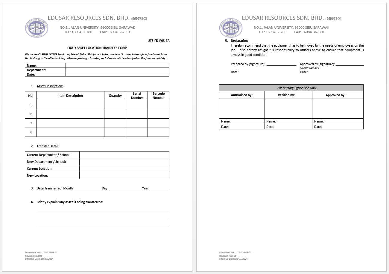 assets transfer form assets transfer form