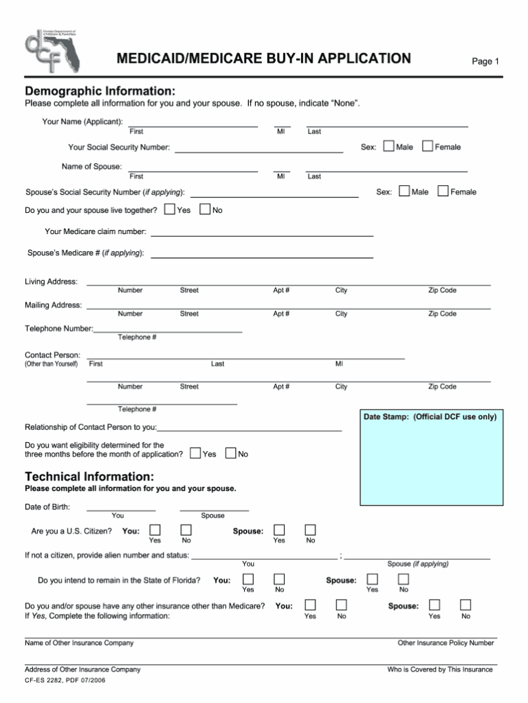 Florida Medicaid Application Fill Out Sign Online DocHub