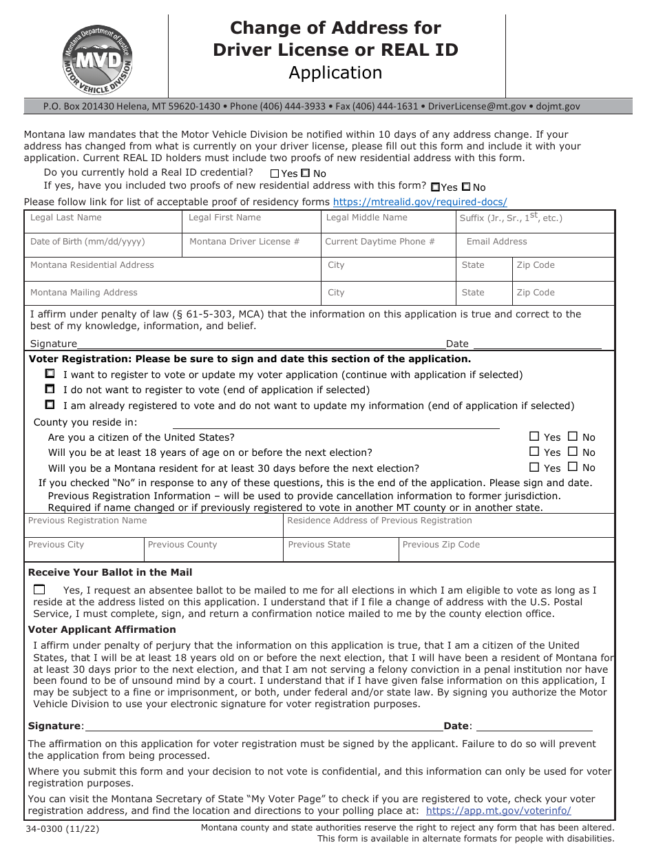real id printable application form
