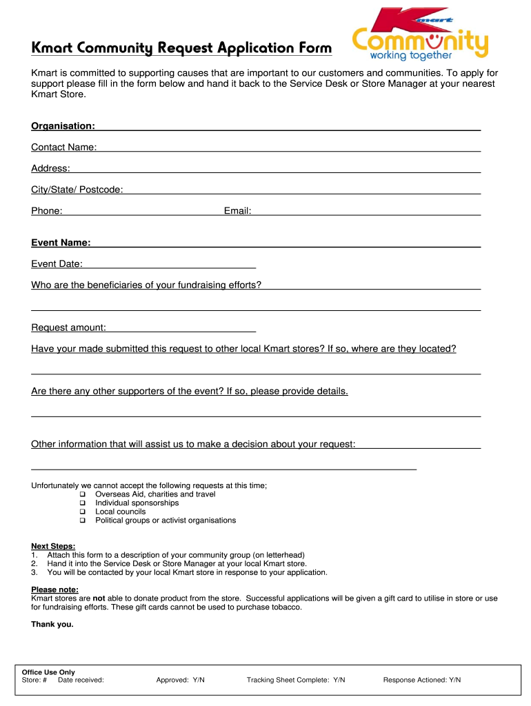 Form Application Community Fill Online Printable Fillable Blank PdfFiller