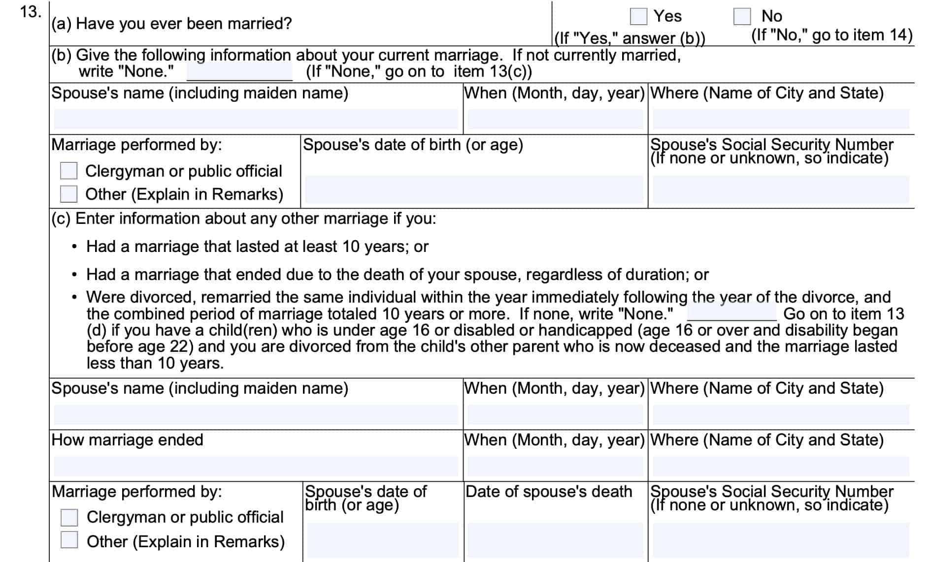 Form SSA 16 Instructions Filing Your Disability Benefits Claim Form SSA 16 Instructions Filing Your Disability Benefits Claim