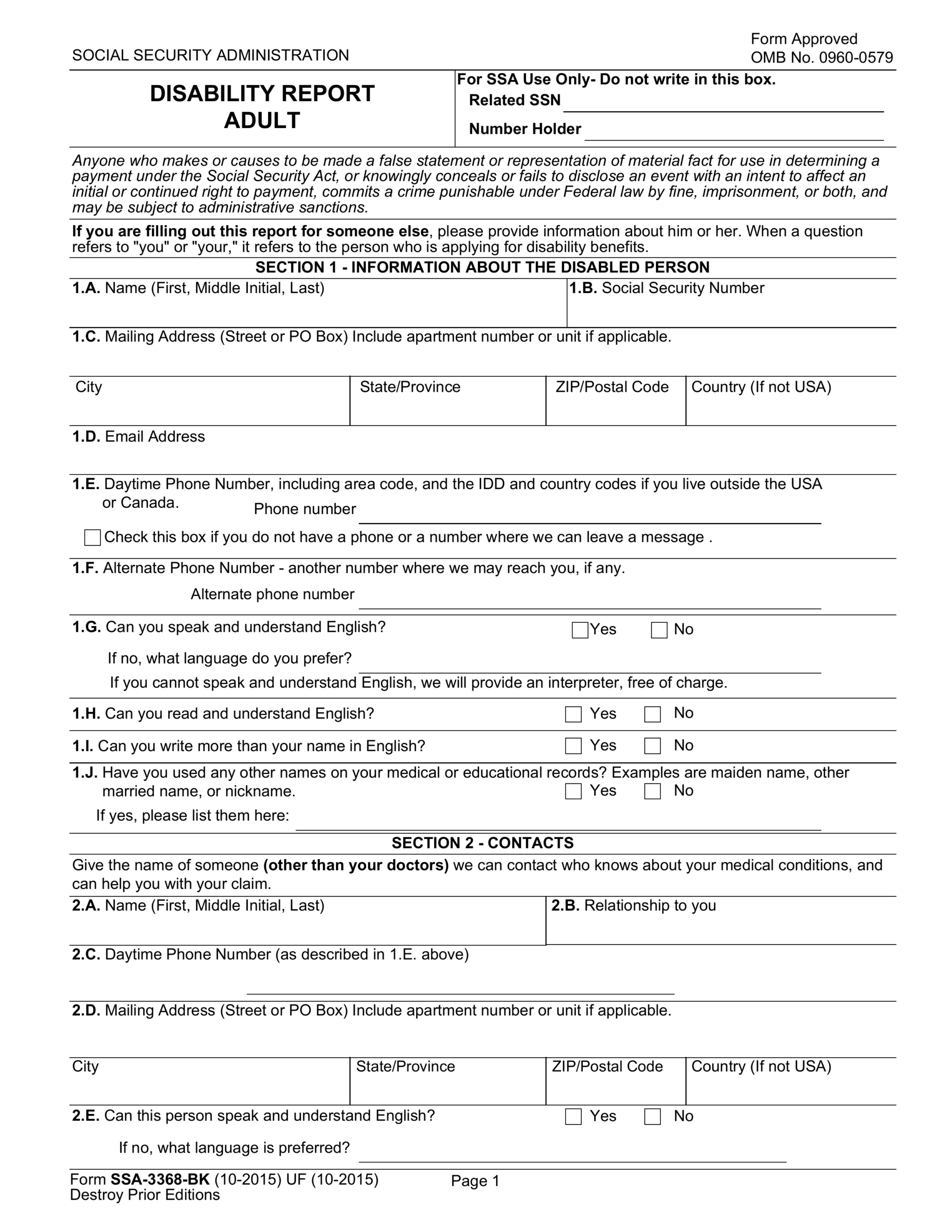 printable ssi application form