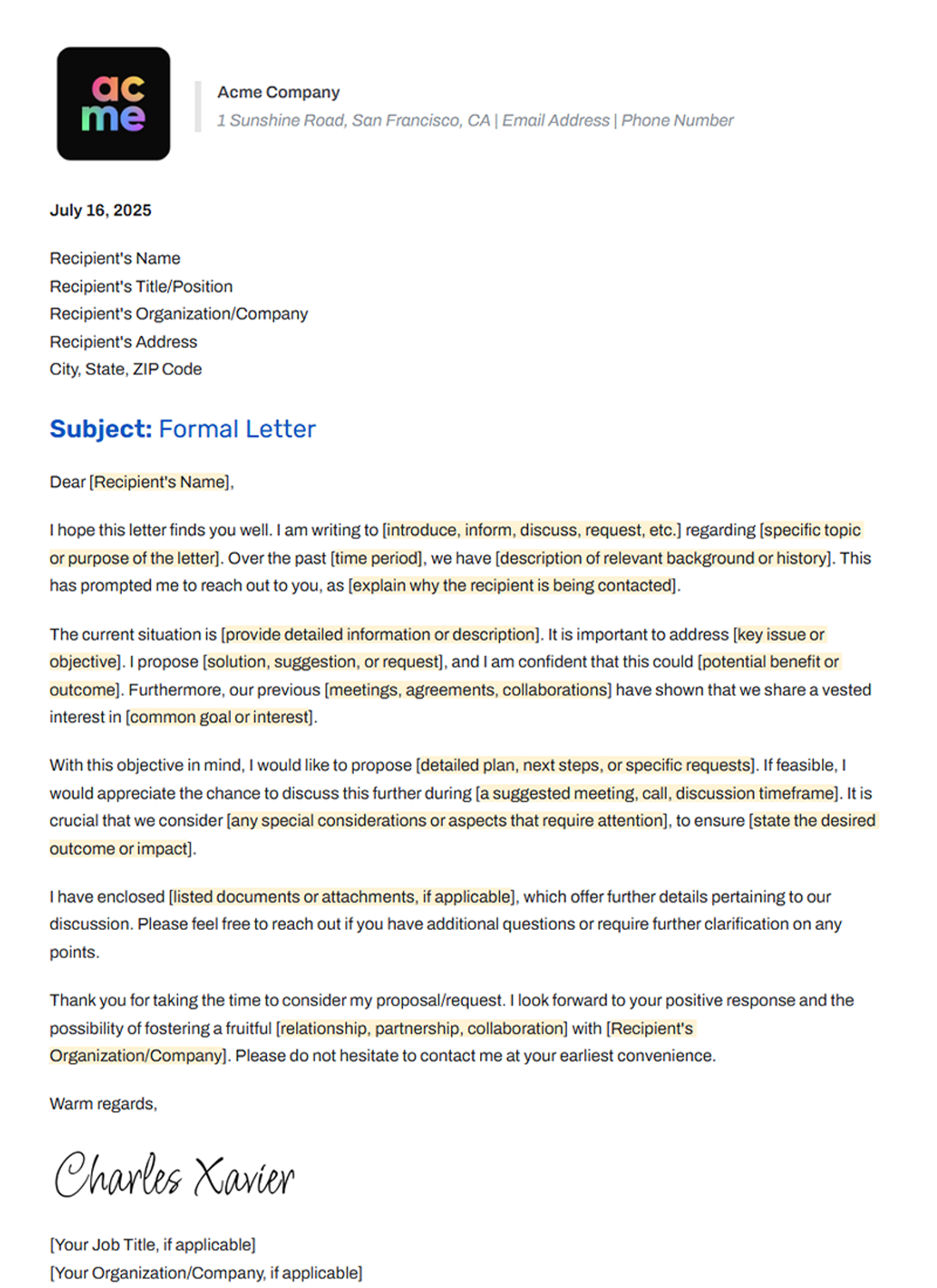 Formal Letter Bit ai