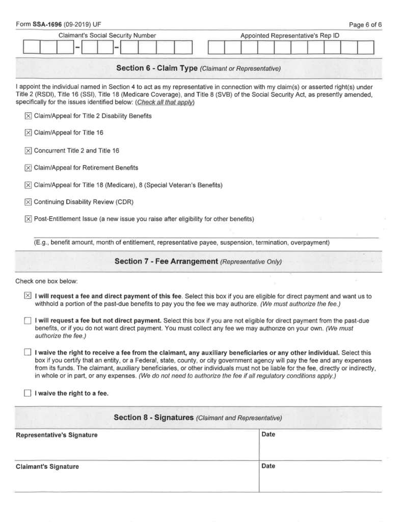 Forms Victory Disability