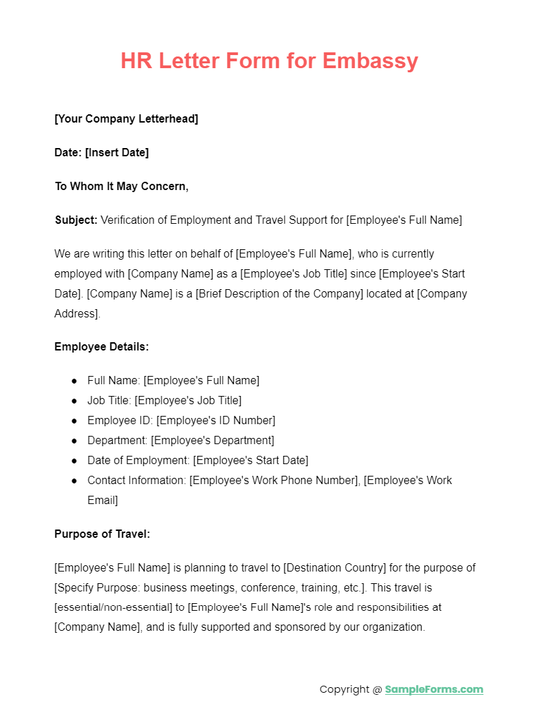 FREE 12 HR Letter Samples PDF MS Word Google Docs