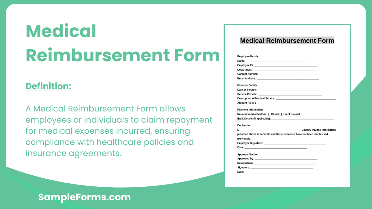 FREE 12 Medical Reimbursement Form Samples PDF MS Word Google Docs