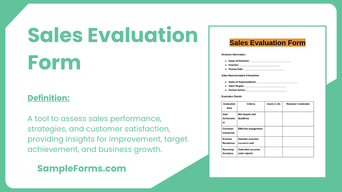FREE 12 Sales Evaluation Form Samples PDF MS Word Google Docs