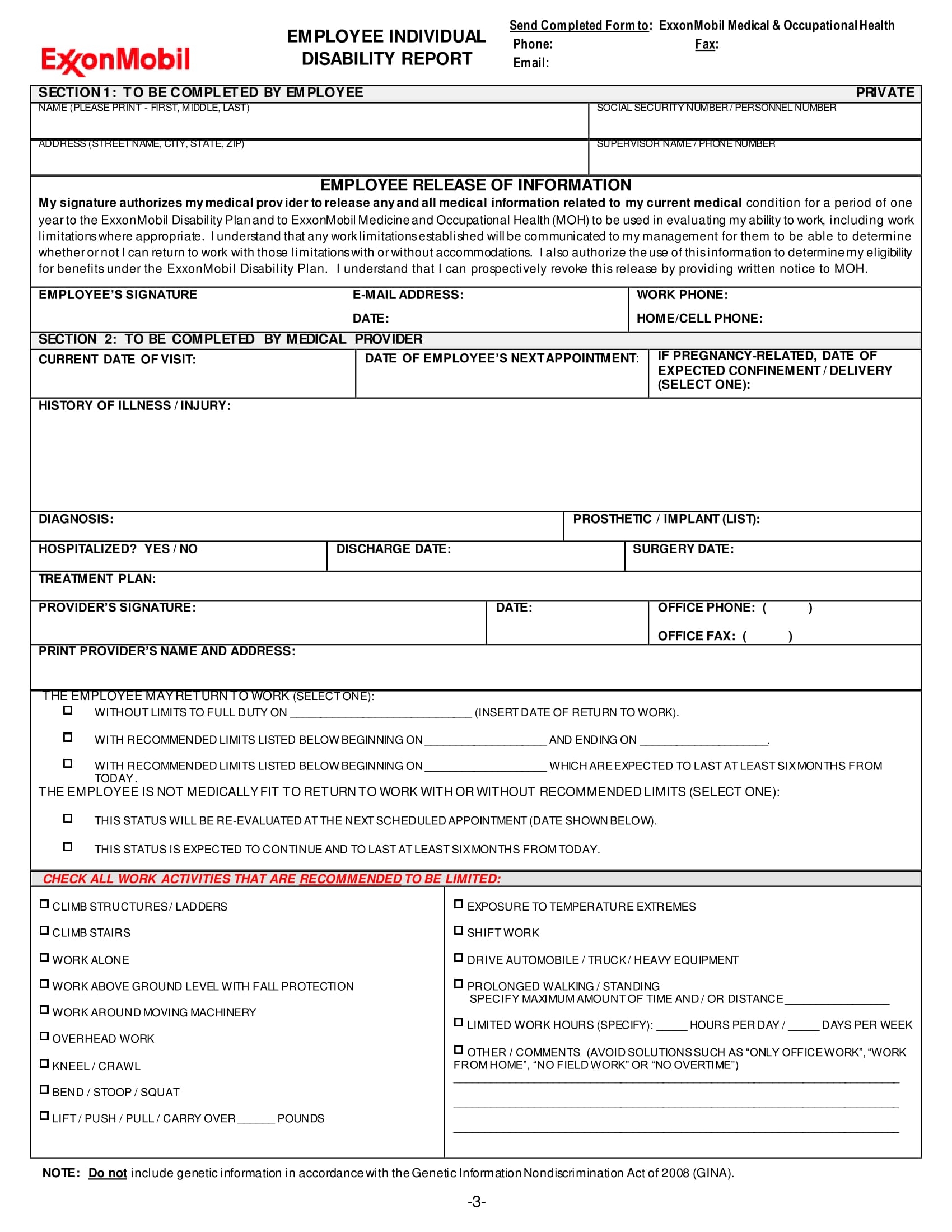 sample disability form sample disability form