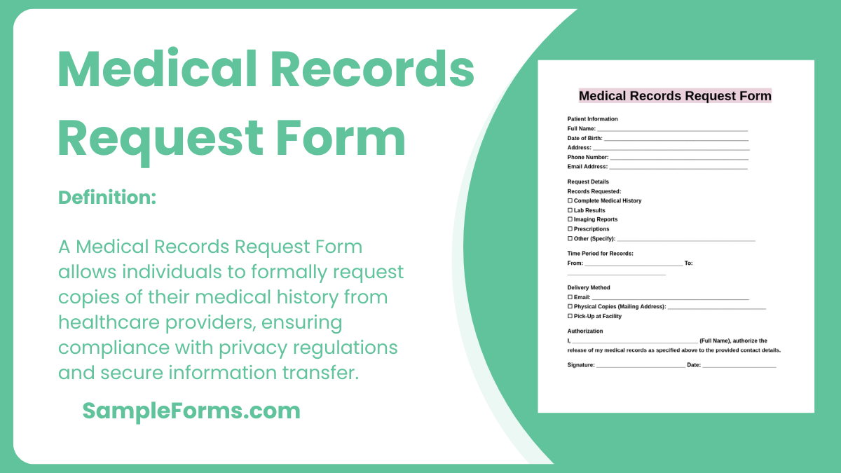 FREE 14 Medical Records Request Form Samples PDF MS Word Google Docs