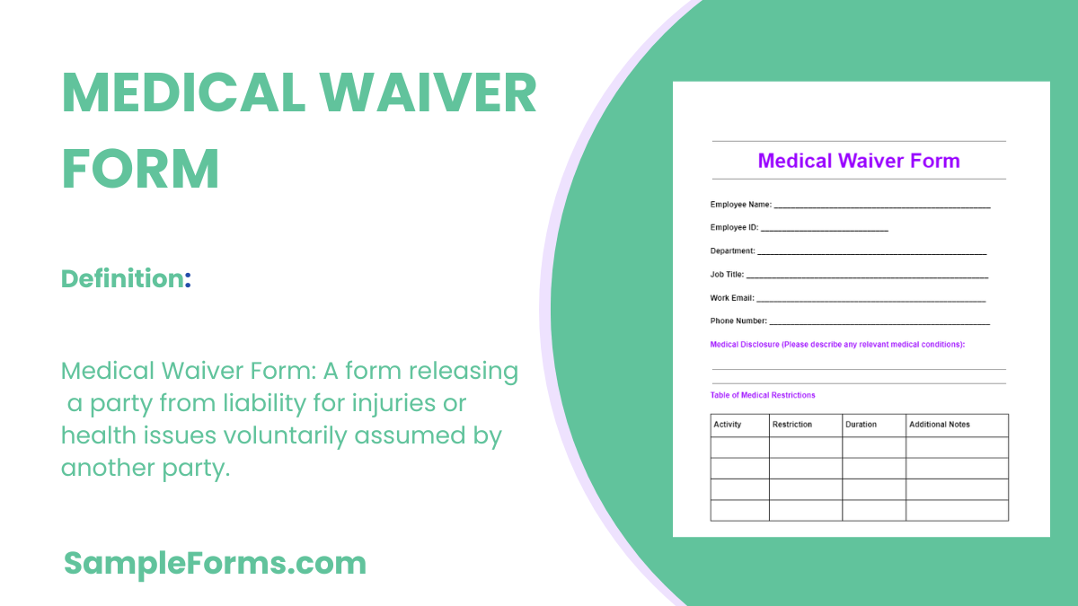 FREE 14 Medical Waiver Form Samples PDF MS Word Google Docs Excel FREE 14 Medical Waiver Form Samples PDF MS Word Google Docs Excel