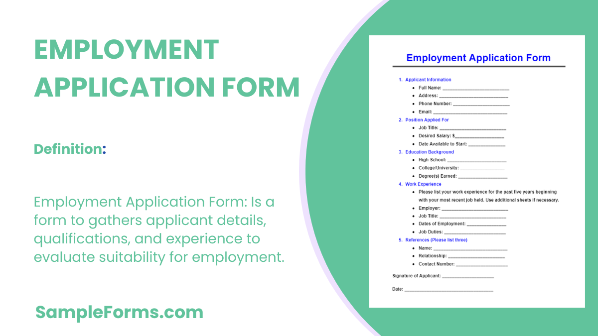 FREE 15 Employment Application Form Samples PDF MS Word Google Docs