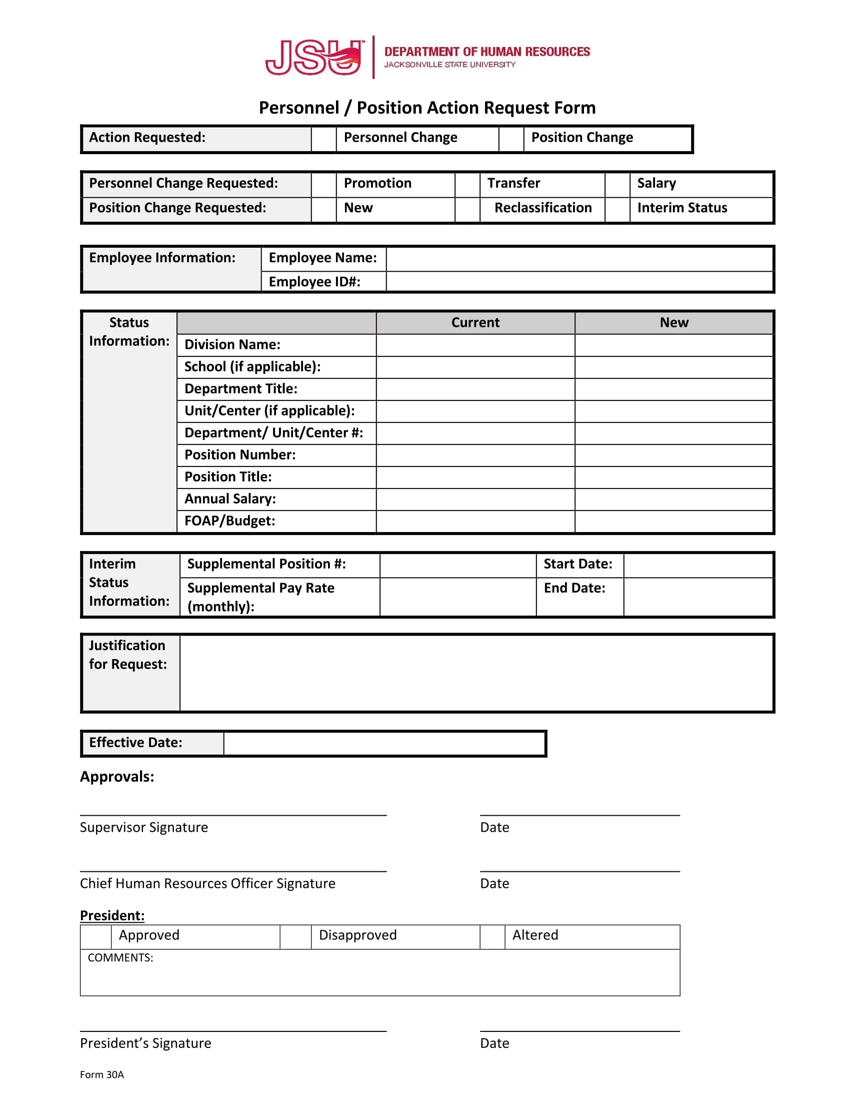 FREE 15 Position Request Forms In PDF MS Word