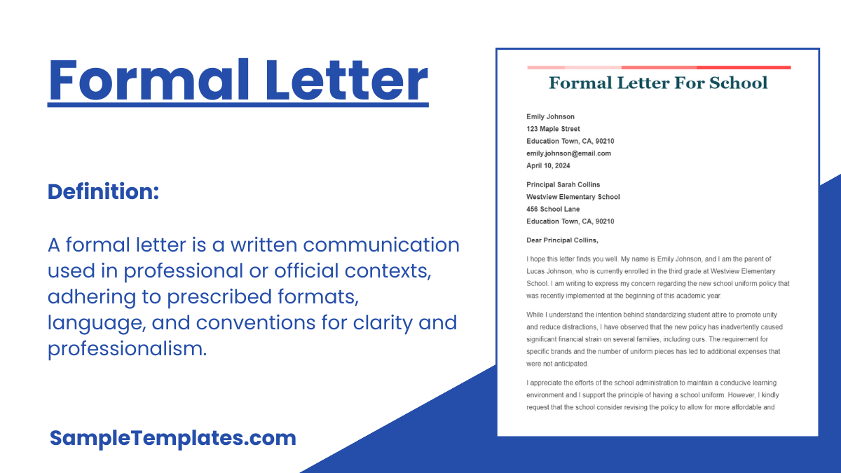 FREE 16 Formal Letter Samples Templates FREE 16 Formal Letter Samples Templates