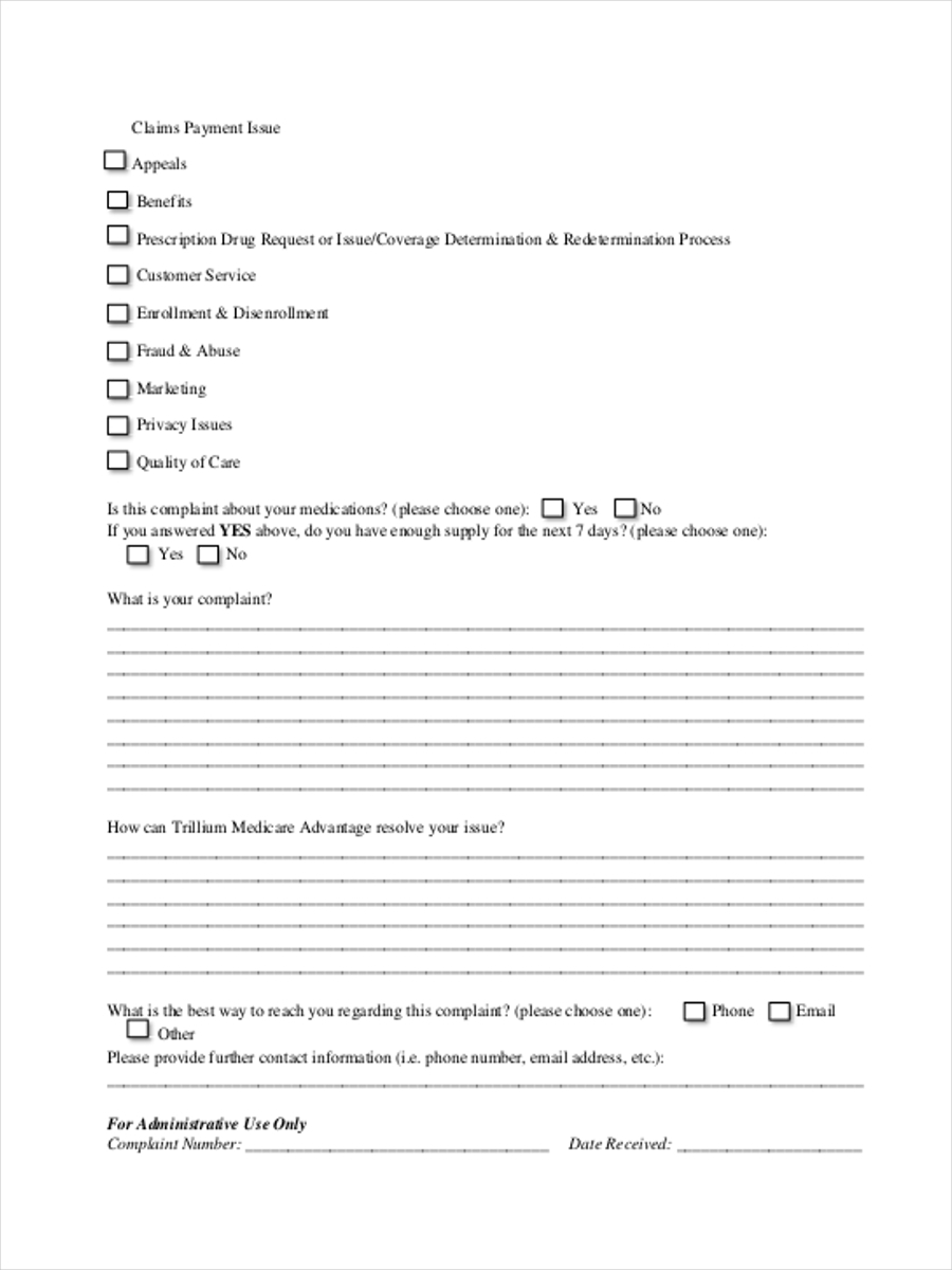 FREE 6 Sample Member Complaint Forms In MS Word PDF FREE 6 Sample Member Complaint Forms In MS Word PDF