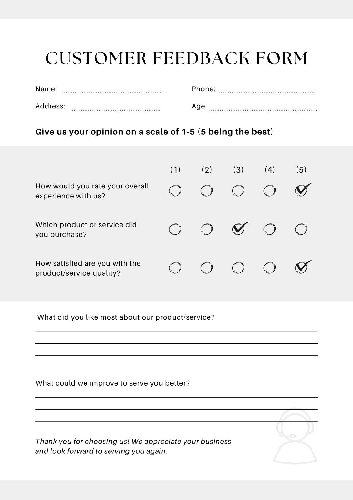 Free And Customizable Feedback Templates Free And Customizable Feedback Templates
