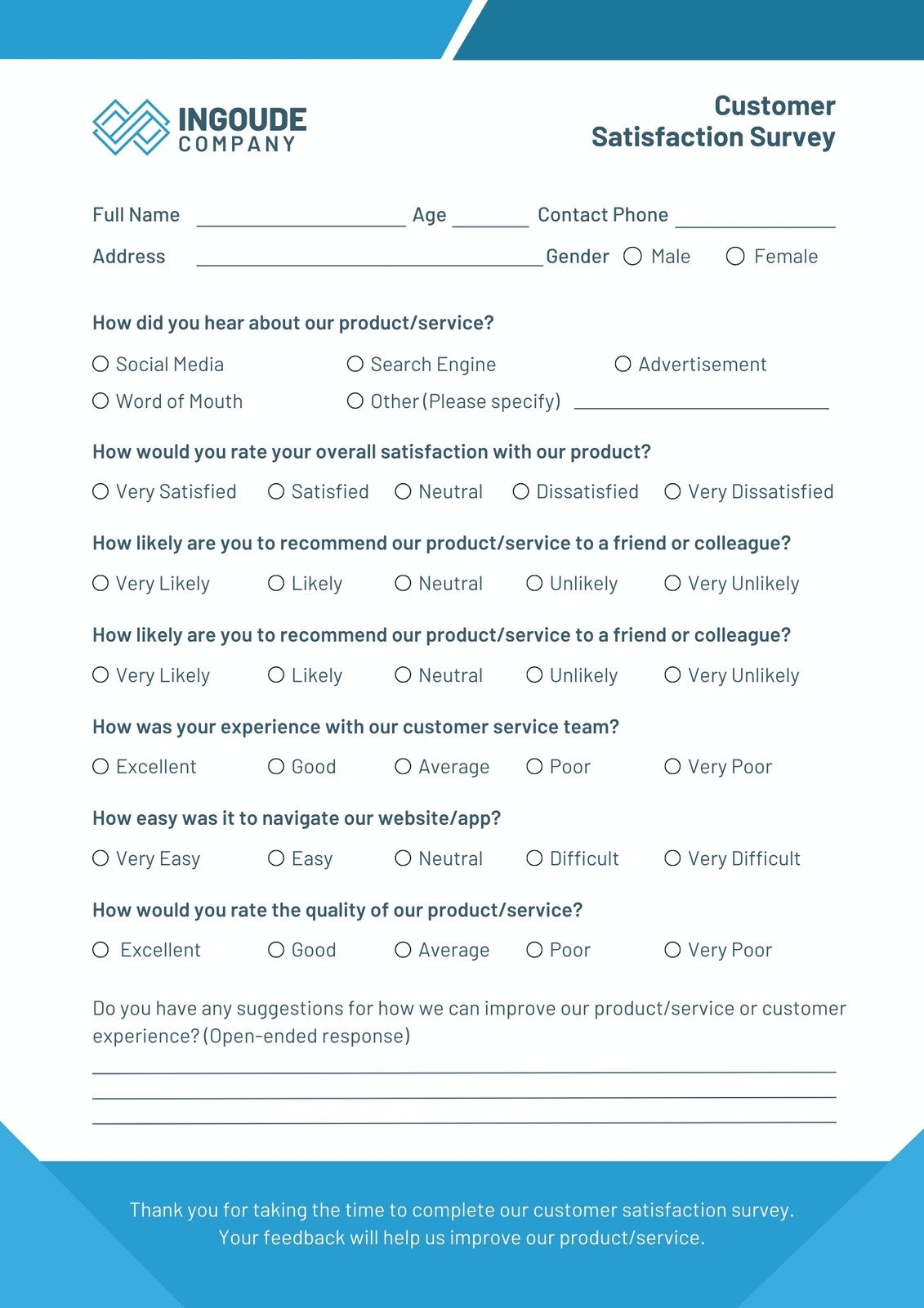 survey form survey form