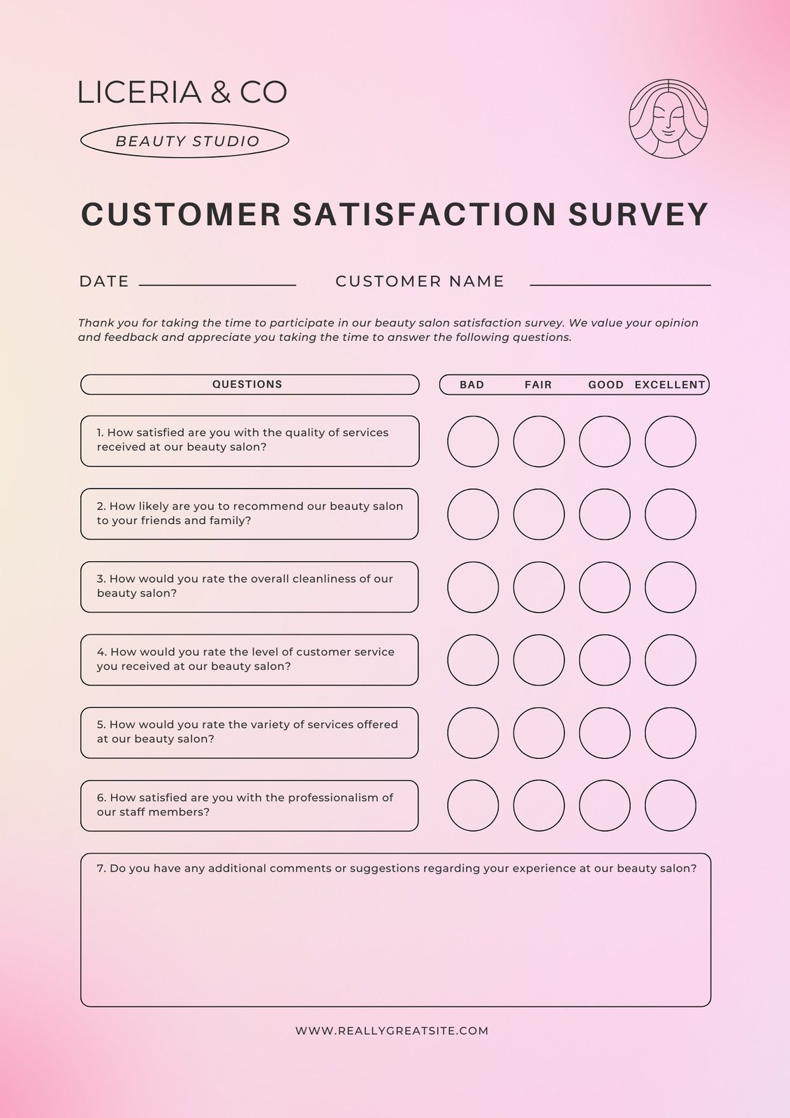 Free And Customizable Survey Templates