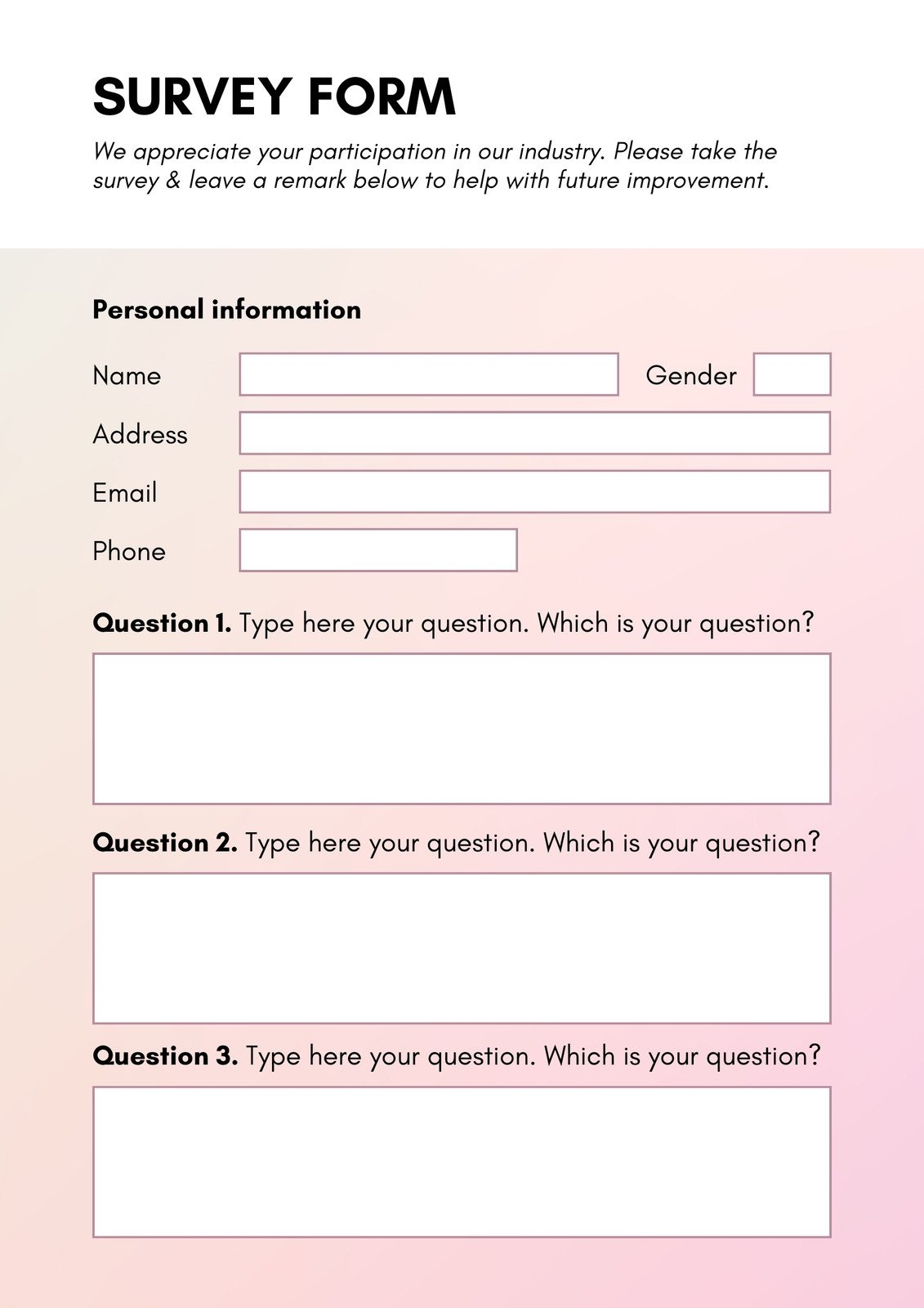 Free And Customizable Survey Templates Canva Free And Customizable Survey Templates Canva